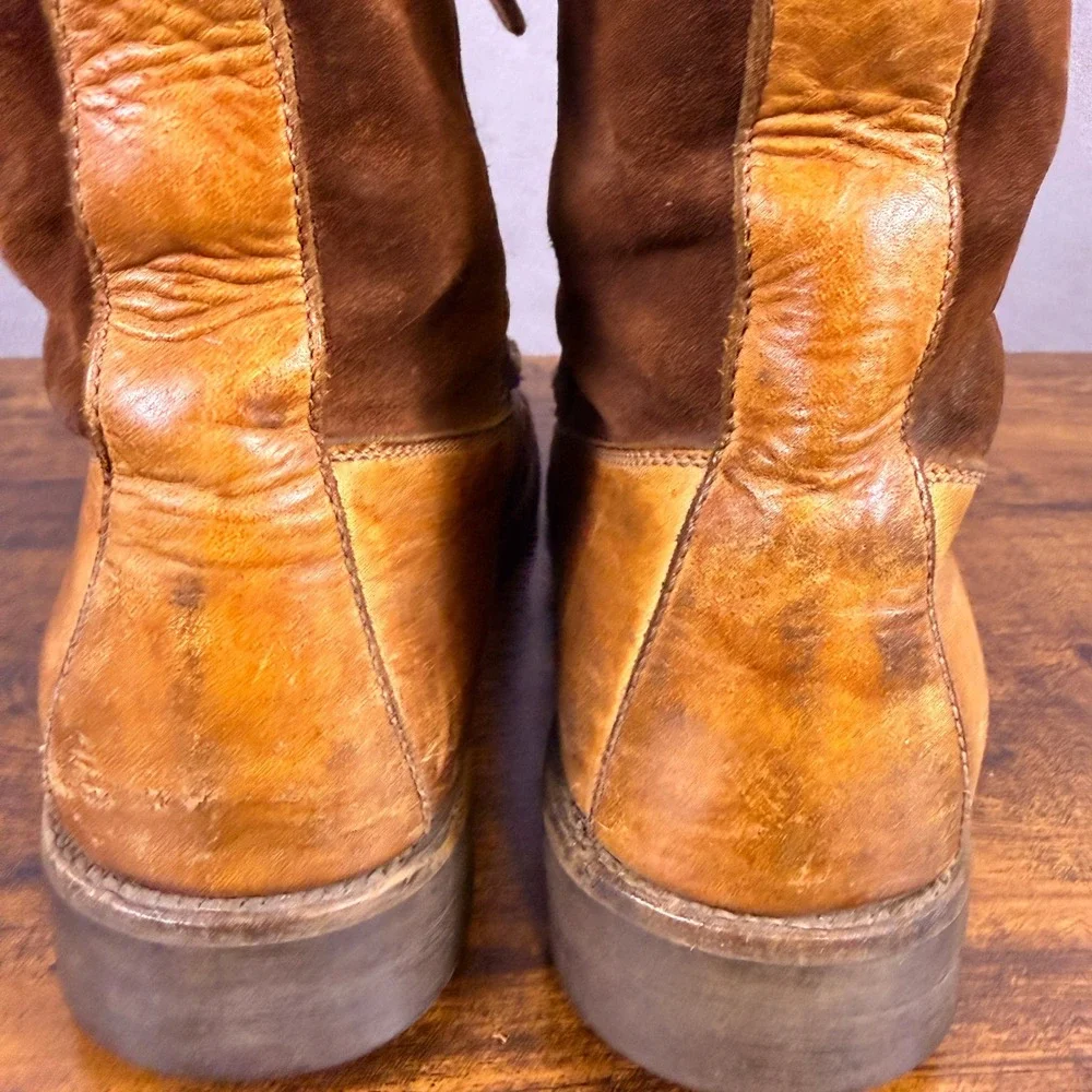 Vintage Ralph Lauren Made in Italy Leather Men's Boots Hunting Ranger Size 12?